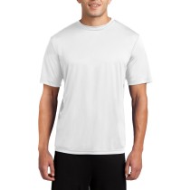 Sport-Tek® Camiseta de manga corta ligera y absorbente, resistente a la decoloración. ST350 blanco