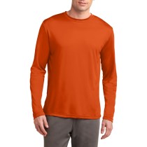 Sport-Tek® Camiseta de manga larga. Ligera y absorbente, resistente a la decoloración. ST350LS anaranjado intenso