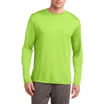 Sport-Tek® Camiseta de manga larga. Ligera y absorbente, resistente a la decoloración. ST350LS verde lima