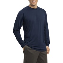 Sport-Tek® Camiseta de manga larga y cuello redondo, alto rendimiento. ST700LS azul marino
