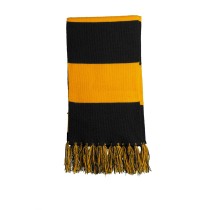 Sport-Tek® Bufanda a rayas, diversidad de colores. STA02 negro/amarillo oro