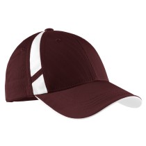 Sport-Tek® gorra bicolor de algodón con laterales de malla. STC12 marrón/blanco
