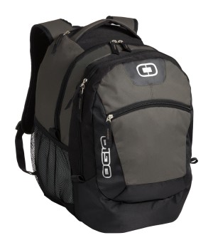 OGIO® Rogue, amplia mochila para viajeros, con funda para laptop y medios digitales. 411042 gris/negro