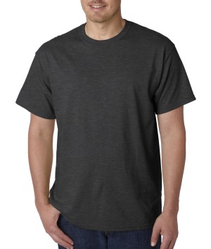 Gildan® Camiseta cuello redondo, algodón pesado. 5000 gris jaspeado oscuro
