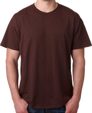 Gildan® Camiseta cuello redondo, algodón pesado. 5000 marrón rojizo oscuro
