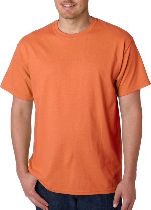 Gildan® Camiseta cuello redondo, algodón pesado. 5000 anaranjado atardecer