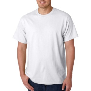 Gildan® Camiseta cuello redondo, algodón pesado. 5000 blanco