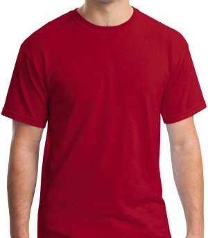 GILDAN® Camiseta cuello redondo, algodón pesado. 5000 rojo cereza antiguo