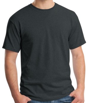 Gildan® Camiseta cuello redondo, algodón pesado. 5000 gris tweed