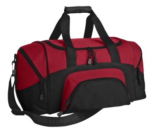 Pequeña maleta deportiva bicolor Port Authority®. BG990S rojo/negro