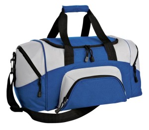 Pequeña maleta deportiva bicolor Port Authority®. BG990S azul rey/gris