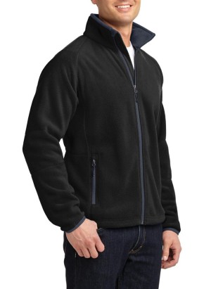 Port Authority® Chamarra polar de estilo urbano para caballero. F229 Negro/Gris acorazado