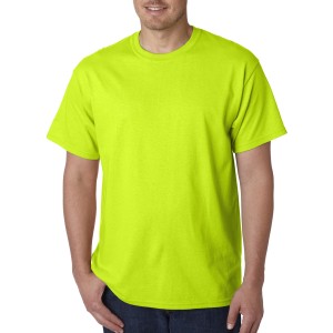Gildan® Camiseta cuello redondo, algodón pesado. 5000 verde seguridad