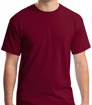 Gildan® Camiseta cuello redondo, algodón pesado. 5000 rojo granate
