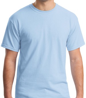 Gildan® Camiseta cuello redondo, algodón pesado. 5000 azul claro