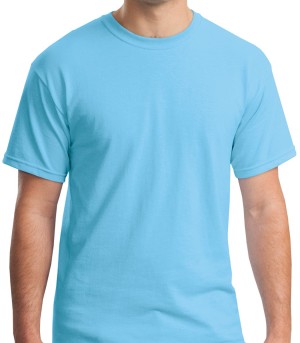 Gildan® Camiseta cuello redondo, algodón pesado. 5000 azul cielo