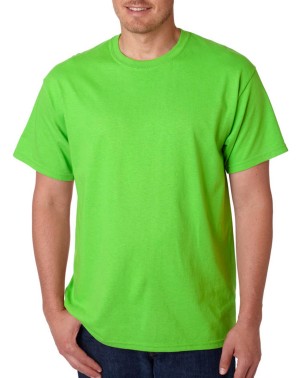 Gildan® Camiseta cuello redondo, algodón pesado. 5000 verde neon