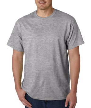 Gildan® Camiseta cuello redondo, algodón pesado. 5000 gris deportivo