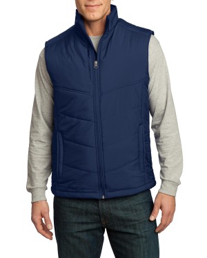 Port Authority® Chaleco acolchado para hombre con cuello estilo cadete. J709 azul mediterréneo