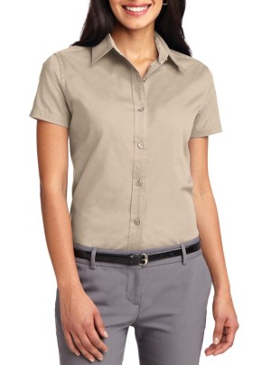 Port Authority® Blusa de manga corta de fácil cuidado. L508 beige