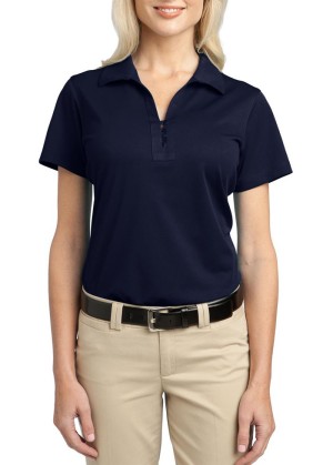 Port Authority® Blusa polo para dama con protección UV, ideal para uniforme. L527 azul marino