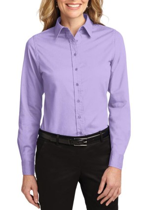 Port Authority® blusa de manga larga anti-arrugas, perfecta para la jornada laboral. L608 lavanda brillante