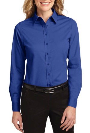 Port Authority® blusa de manga larga anti-arrugas, perfecta para la jornada laboral. L608 azul rey