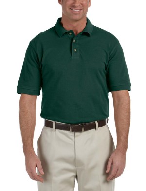 Harriton® camisa polo de algodón tejido piqué, manga corta, variedad de colores. M200 verde oscuro
