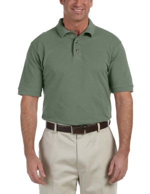 Harriton® camisa polo de algodón tejido piqué, manga corta, variedad de colores. M200 eneldo