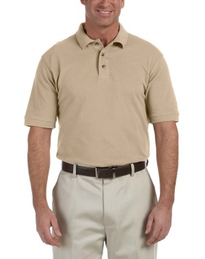 Harriton® camisa polo de algodón tejido piqué, manga corta, variedad de colores. M200 beige