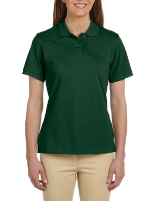 Harriton® blusa polo de algodón tejido piqué, manga corta, variedad de colores. M200w verde cazador