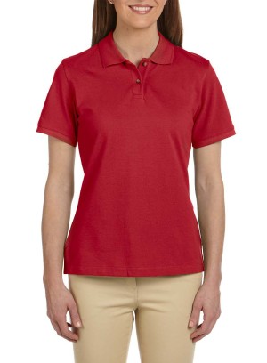 Harriton® blusa polo de algodón tejido piqué, manga corta, variedad de colores. M200w rojo