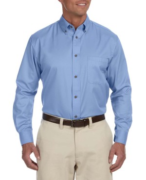 Harriton® camisa de manga larga con tecnología antimanchas. M500 azul escolar claro