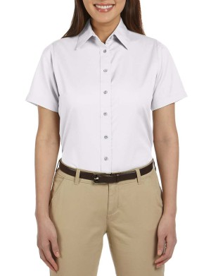 Harriton® blusa de manga corta, resistente a las manchas y anti-arrugas. M500SW blanco