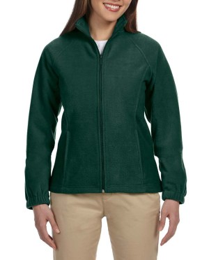 Harriton® Chamarra de suave tela polar, con cierre y dos bolsillos. M990w verde cazador