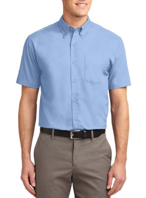 Port Authority® camisa de manga corta resistente a las arrugas. S508 azul claro