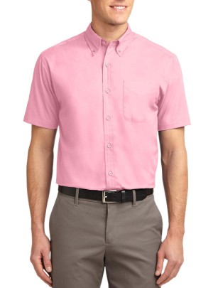Port Authority® camisa de manga corta resistente a las arrugas. S508 rosa claro