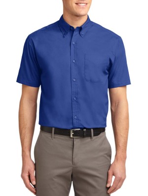 Port Authority® camisa de manga corta resistente a las arrugas. S508 azul rey