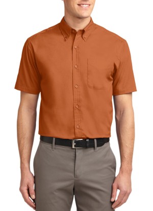 Port Authority® camisa de manga corta resistente a las arrugas. S508 anaranjado texas