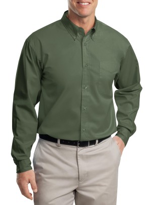 Port Authority® Camisa de manga larga de fácil cuidado. S608 verde trébol