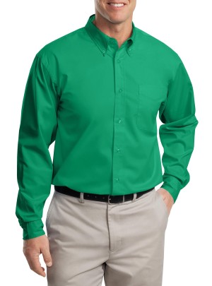 Port Authority® Camisa de manga larga de fácil cuidado. S608 verde pista