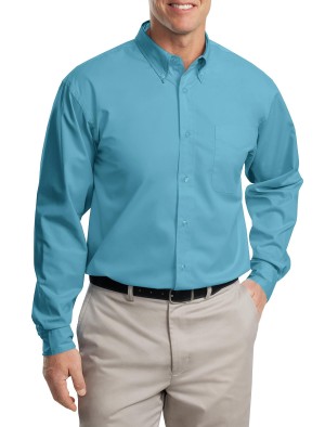 Port Authority® Camisa de manga larga de fácil cuidado. S608 azul maui