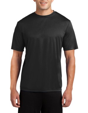 Sport-Tek® Camiseta de manga corta, ligera y absorbente, resistente a la decoloración. ST350 negro