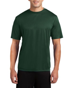 Sport-Tek® Camiseta de manga corta, ligera y absorbente, resistente a la decoloración. ST350 verde bosque