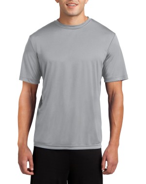 Sport-Tek® Camiseta de manga corta, ligera y absorbente, resistente a la decoloración. ST350 plata
