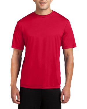 Sport-Tek® Camiseta de manga corta ligera y absorbente, resistente a la decoloración. ST350 rojo