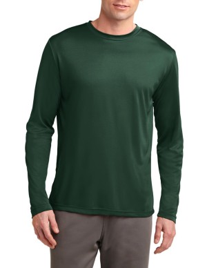 Sport-Tek® Camiseta de manga larga. Ligera y absorbente, resistente a la decoloración. ST350LS verde bosque
