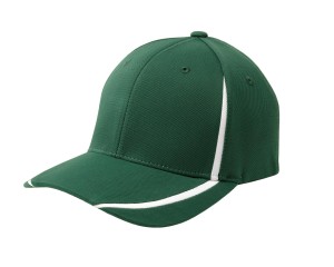 Sport-Tek® Gorra estructurada de perfil medio, bicolor. STC16 verde bosque/blanco